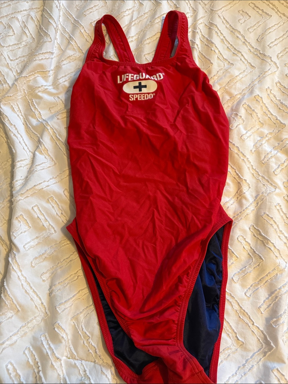 Speedo Red Lifeguard One-Piece Swimsuit